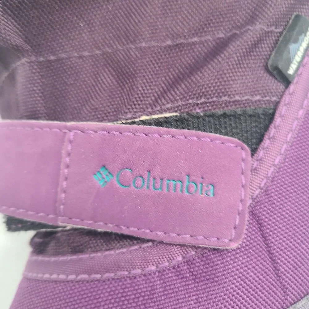 Columbia Powderbug Plus II Snow Boots Girls Size 6 Purple Gray BV1302-502
